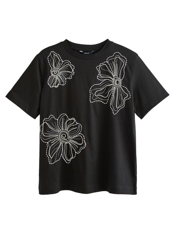 Next Next Majica  pesek / črna / bela