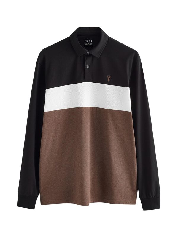 Next Next Majica  pikčasto rjava / črna / bela