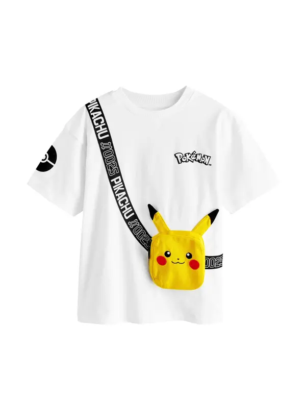 Next Next Majica 'Pokemon'  rumena / rdeča / črna / bela