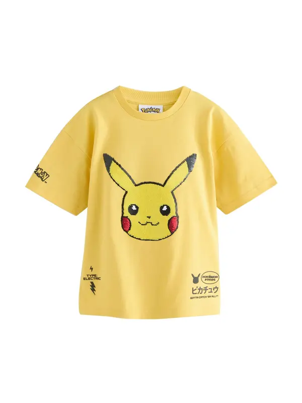 Next Next Majica 'Pokémon'  rumena / rdeča / črna