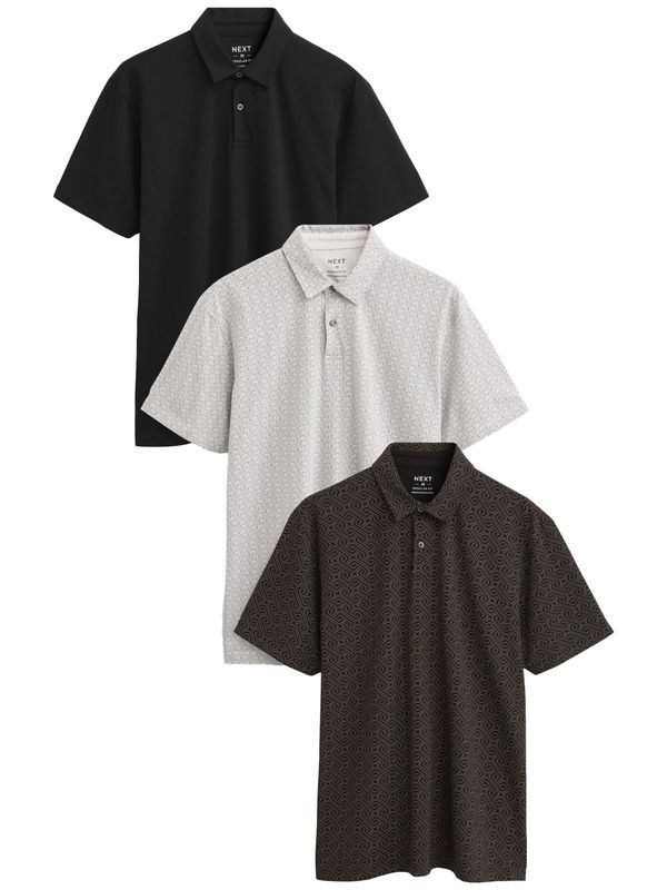 Next Next Majica  rjava / siva / črna / bela