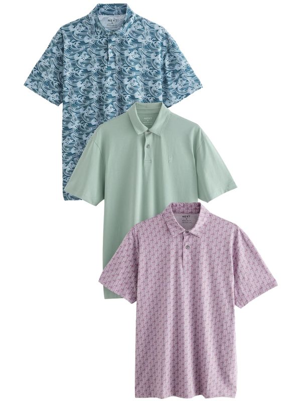 Next Next Majica  safir / golobje modra / svetlo zelena / mauve