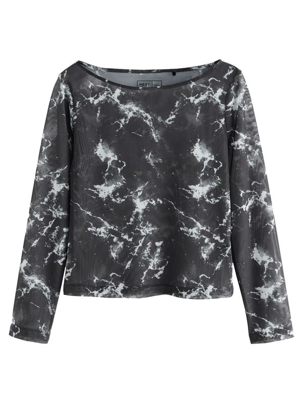 Next Next Majica  siva / črna