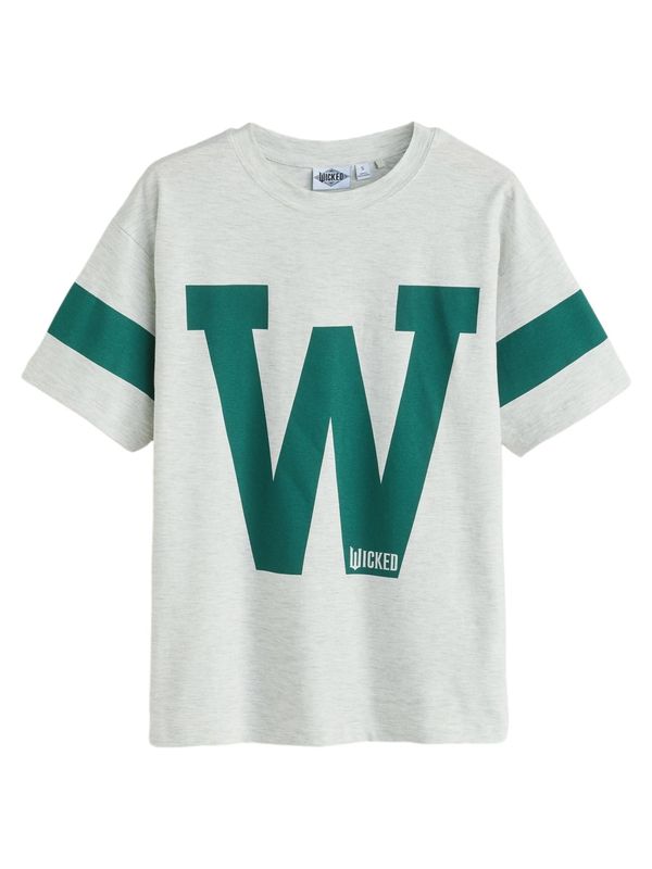 Next Next Majica  smaragd / pegasto bela