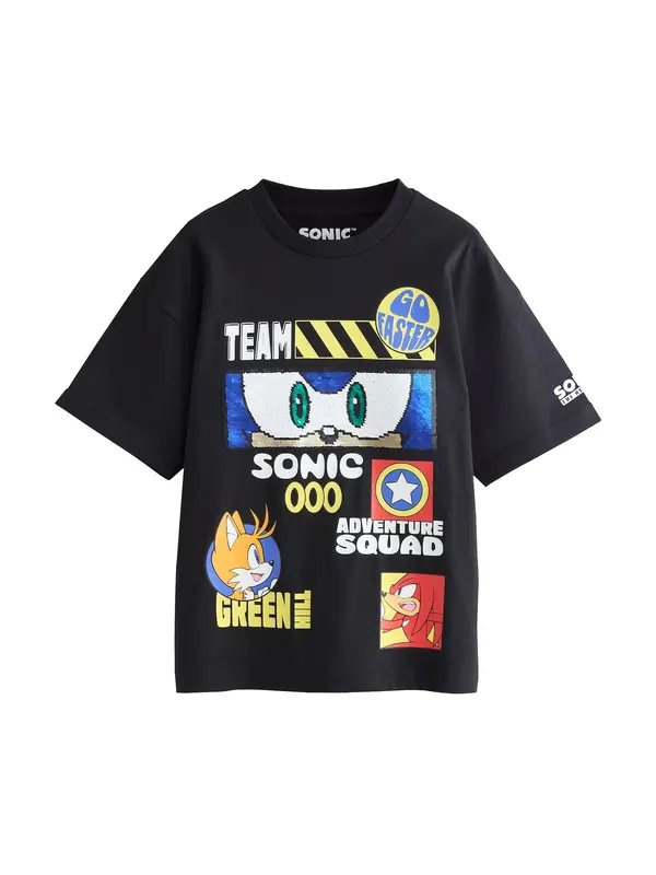 Next Next Majica 'Sonic'  modra / rumena / črna / bela