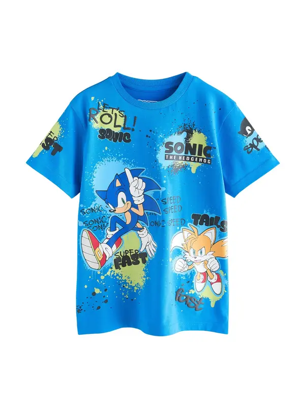 Next Next Majica 'Sonic'  modra / temno modra / rumena / črna