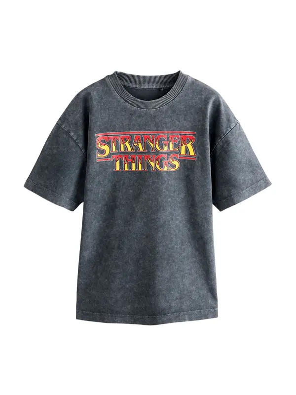 Next Next Majica 'Stranger Things'  rumena / antracit / rdeča