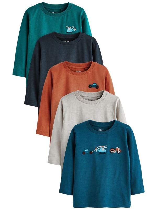 Next Next Majica  svetlo bež / rjasto rjava / zelena / petrol