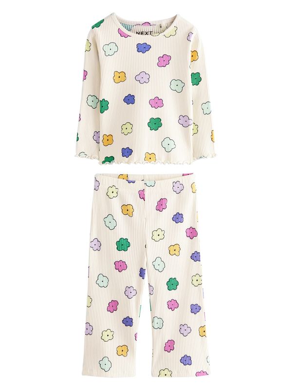 Next Next Majica  svetlo bež / zelena / oranžna / roza