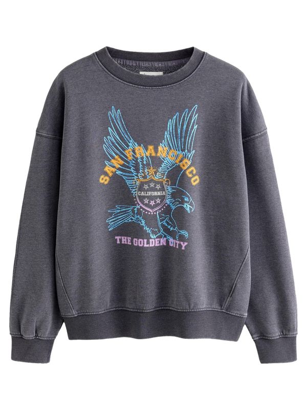 Next Next Majica  svetlo modra / gorčica / temno siva