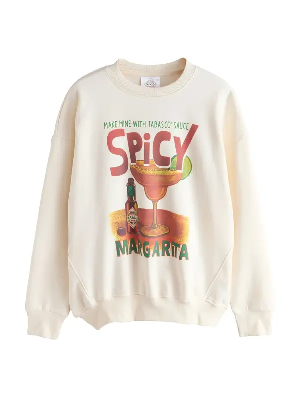 Next Next Majica 'Tabasco Spicy Margarita'  ecru / rjava / limeta