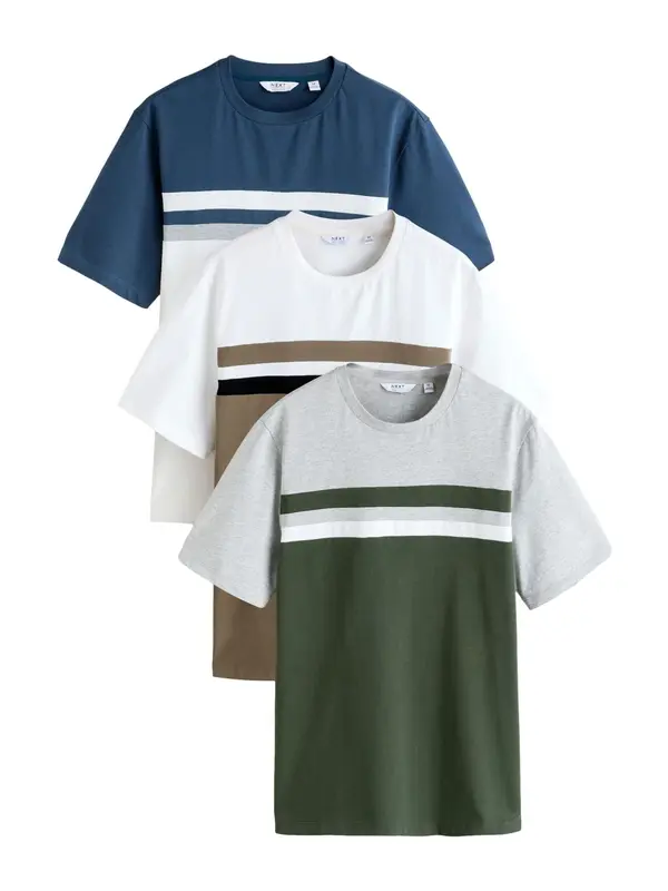 Next Next Majica  temno modra / pueblo / zelena / bela