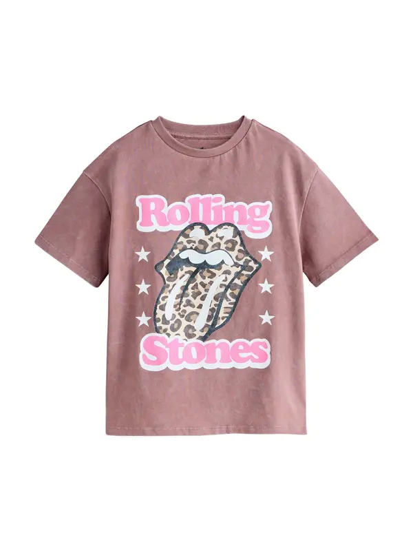 Next Next Majica 'The Rolling Stones'  rjava / svetlo rjava / pitaja / bela