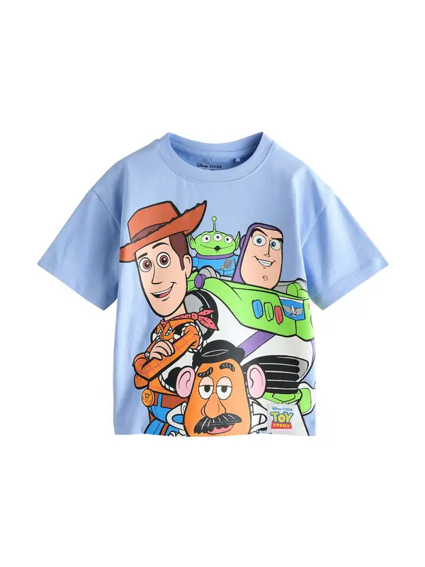 Next Next Majica 'Toy Story'  svetlo modra / rjava / zelena