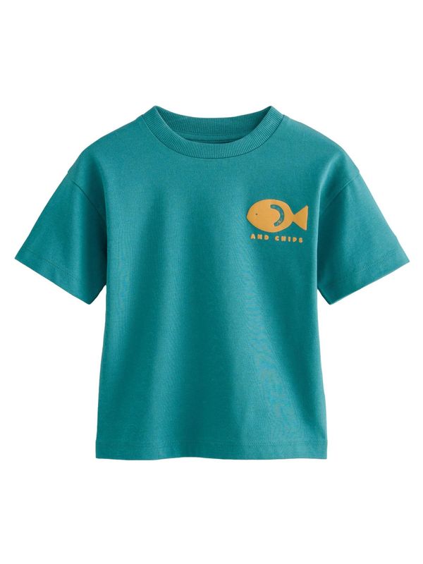 Next Next Majica  zlato-rumena / petrol