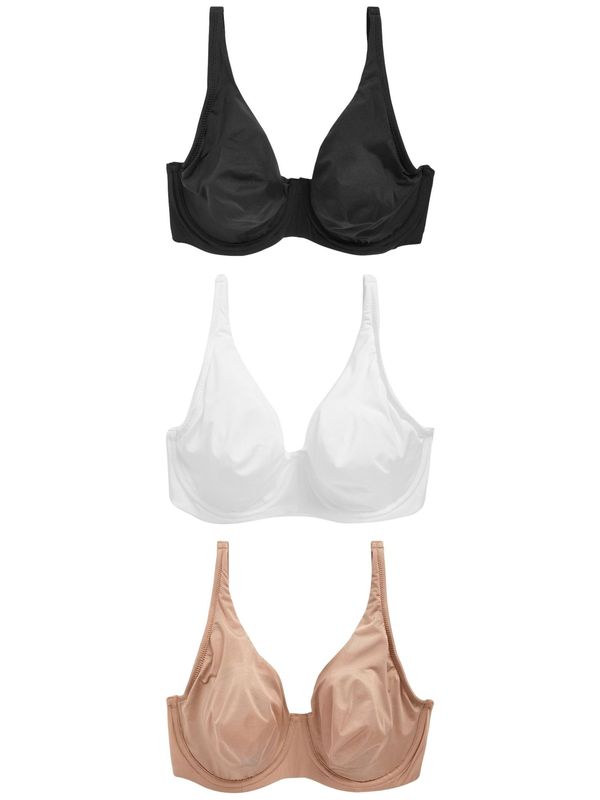 Next Next Nedrček  kamela / črna / bela