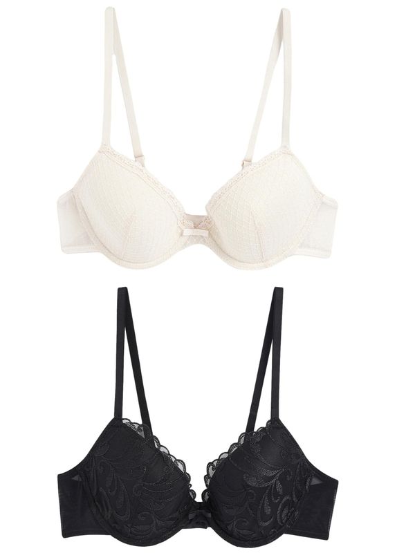 Next Next Nedrček  kremna / črna