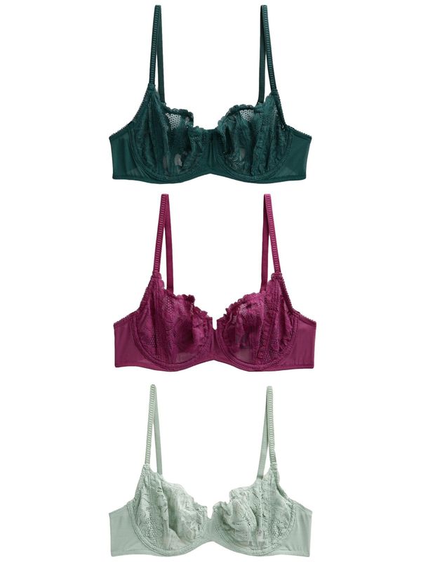 Next Next Nedrček  meta / temno zelena / ciklama