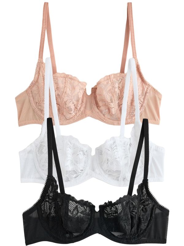 Next Next Nedrček  staro roza / črna / bela