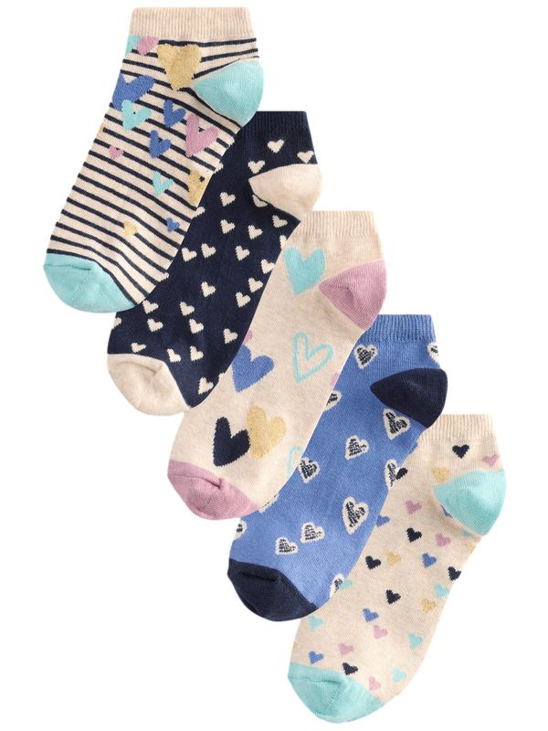 Next Next Nogavice  bež / modra / mornarska / roza