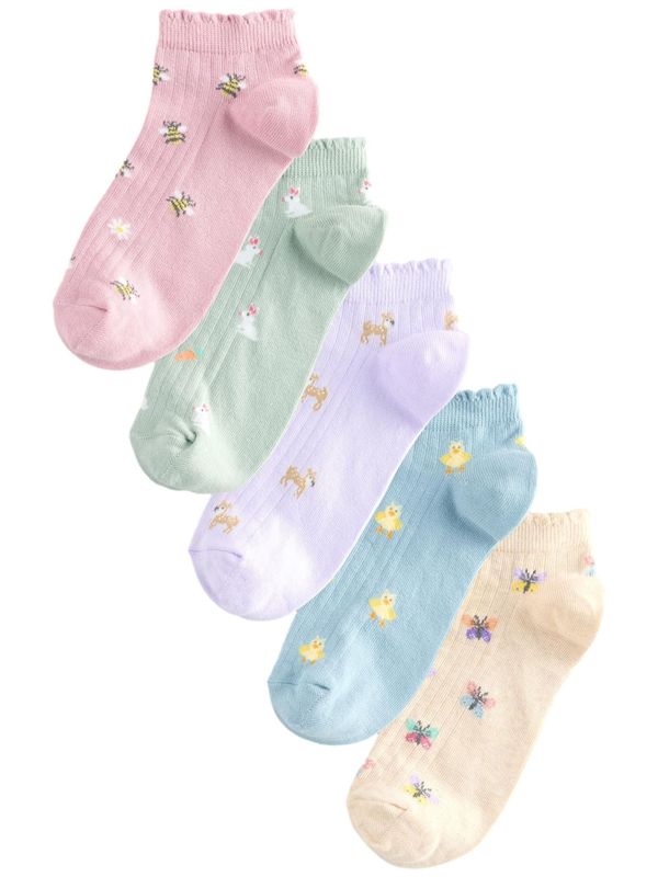 Next Next Nogavice  bež / svetlo modra / svetlo zelena / roza / bela