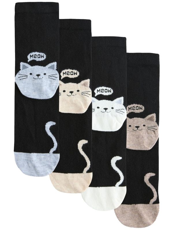 Next Next Nogavice  brokat / svetlo siva / črna / bela