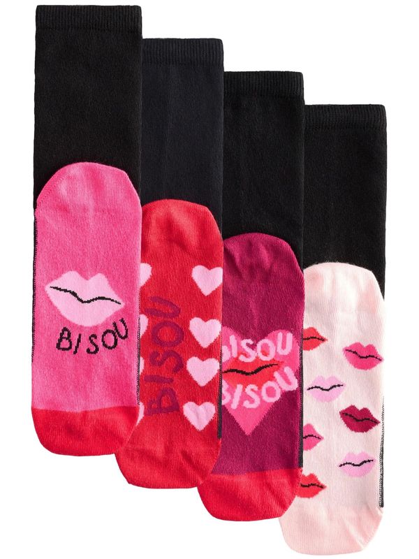 Next Next Nogavice  kremna / svetlo roza / temno roza / brusnica