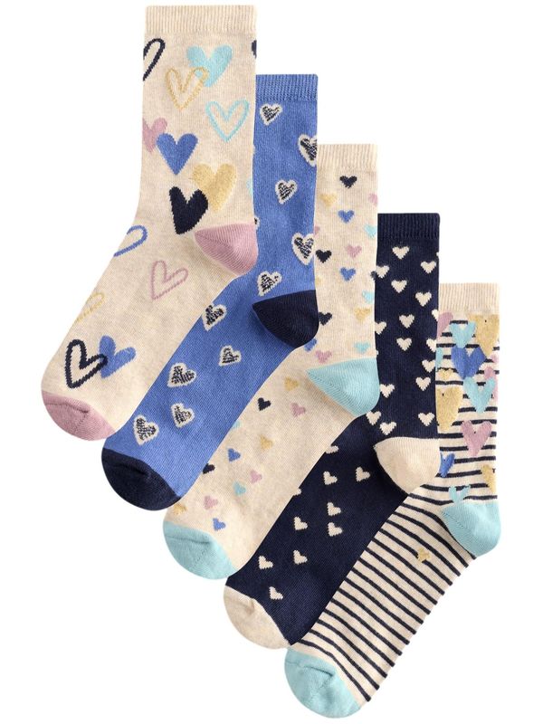 Next Next Nogavice  nude / modra / mornarska / svetlo lila