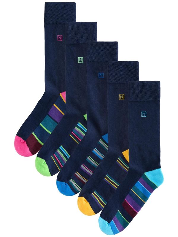 Next Next Nogavice  temno modra / zlato-rumena / svetlo zelena / svetlo roza