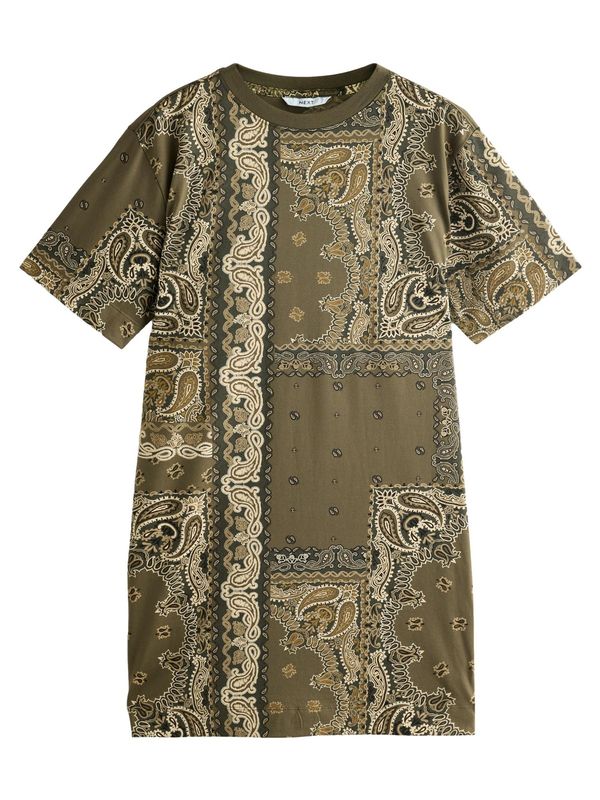 Next Next Obleka  bež / zelena / kaki