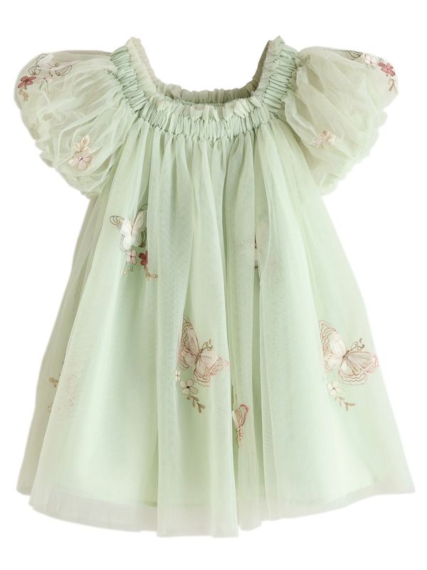 Next Next Obleka  ecru / pastelno zelena / svetlo zelena / rosé