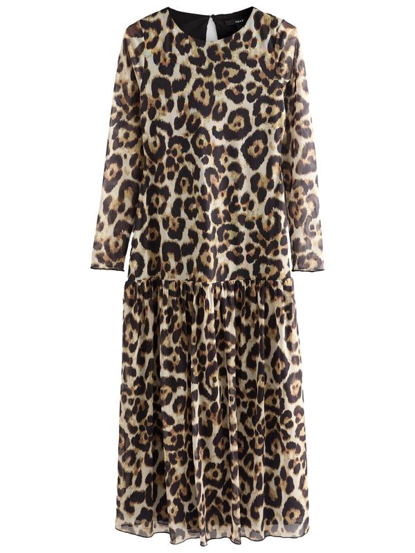 Next Next Obleka  ecru / rjava / svetlo rjava / črna