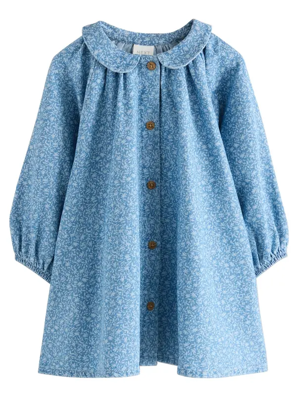 Next Next Obleka  moder denim / bela