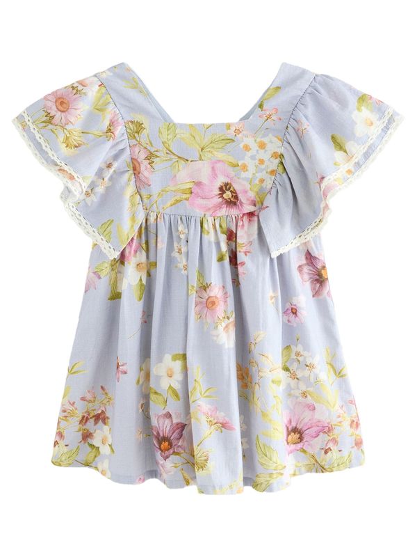 Next Next Obleka  svetlo modra / kivi / roza / bela