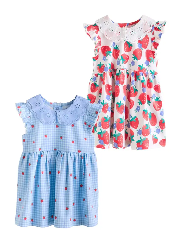 Next Next Obleka  svetlo modra / zelena / rdeča / volneno bela