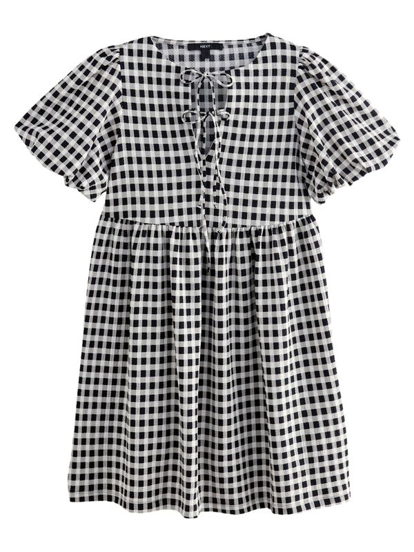 Next Next Obleka  svetlo siva / črna / bela