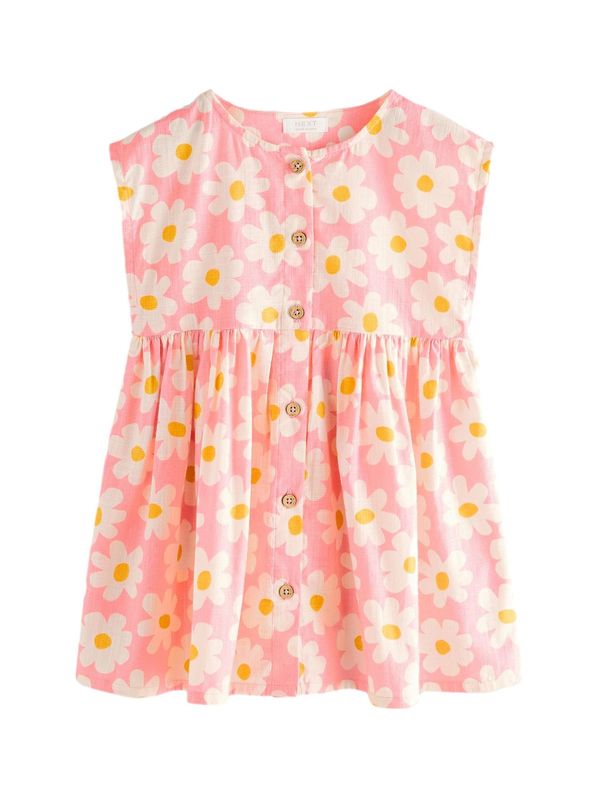 Next Next Obleka  temno rumena / svetlo roza / bela