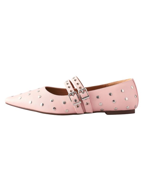 Next Next Odprte balerinke 'Forever Comfort®'  pastelno roza / srebrna