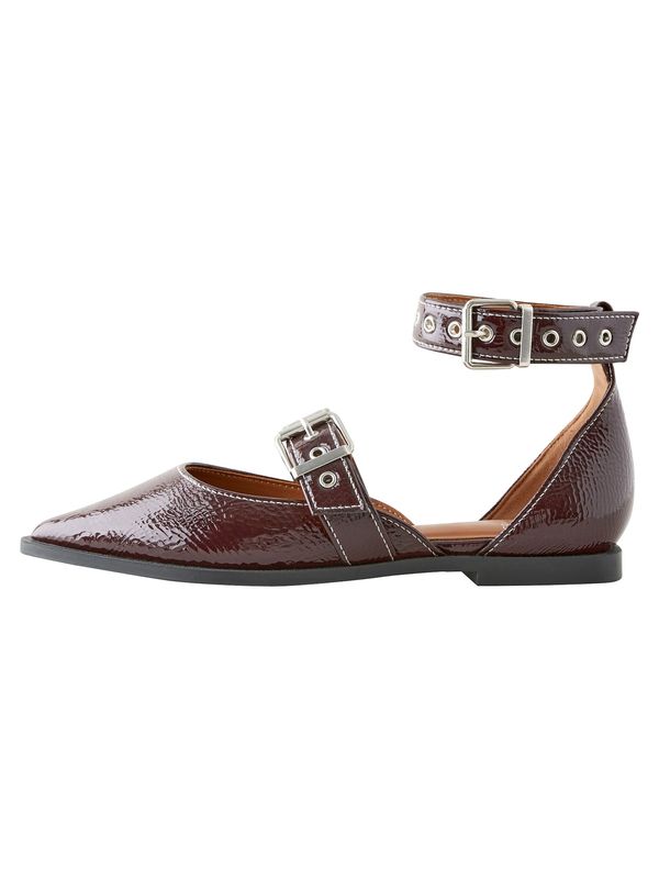 Next Next Odprte balerinke  vinsko rdeča / temno rdeča