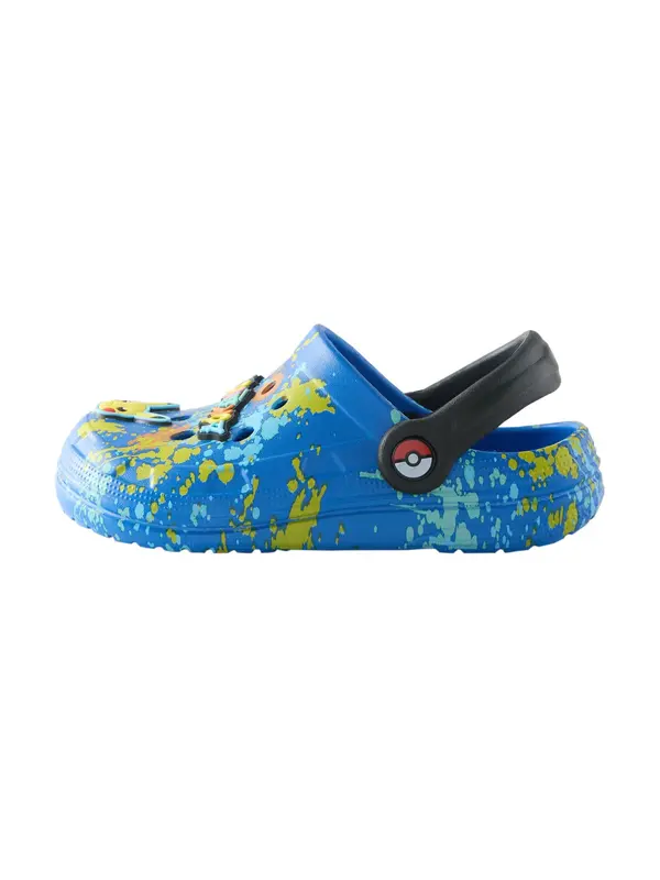 Next Next Odprti čevlji 'Pokemon'  modra / trst / svetlo oranžna / črna