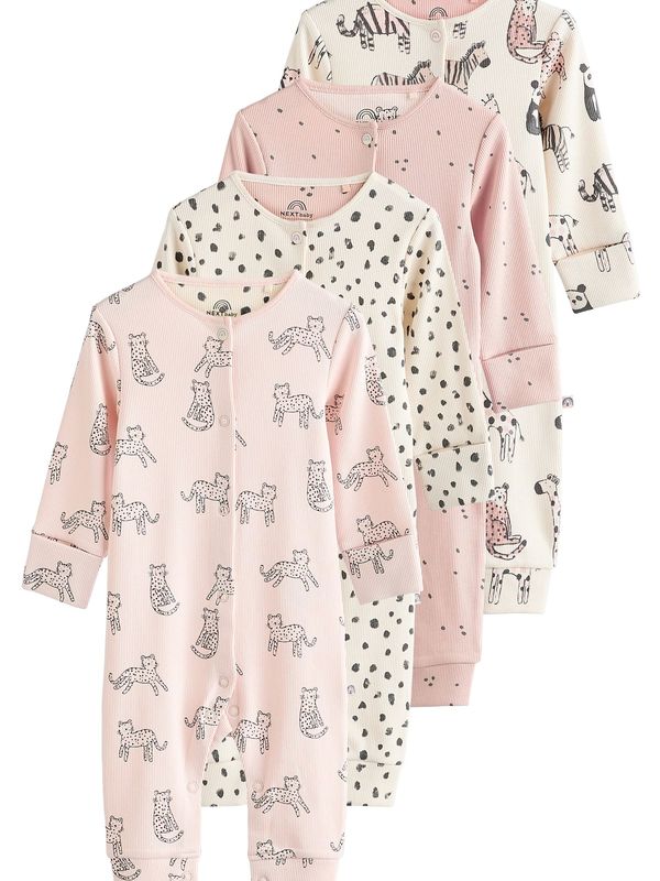 Next Next Pajac/bodi  bež / roza / črna