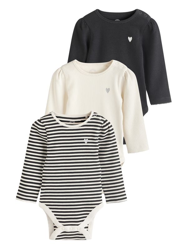 Next Next Pajac/bodi  črna / naravno bela