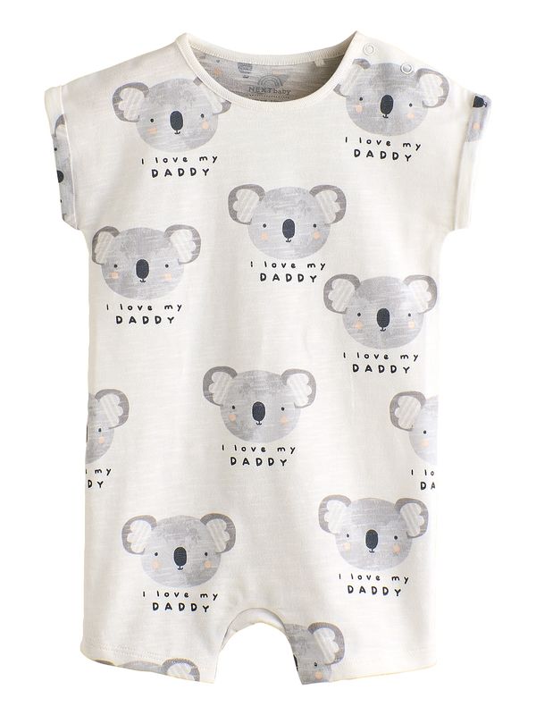 Next Next Pajac/bodi  ecru / siva / črna