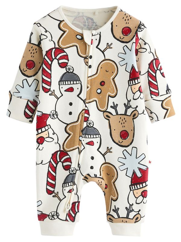 Next Next Pajac/bodi  mešane barve / bela