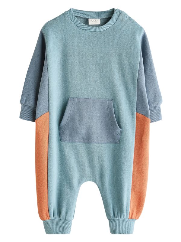 Next Next Pajac/bodi  modra / golobje modra / oranžna