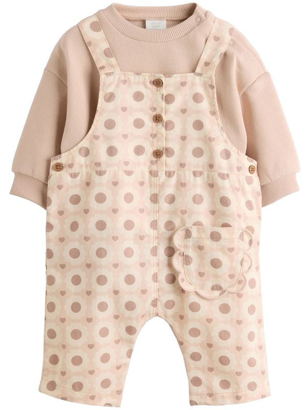 Next Next Pajac/bodi  rjava / roza