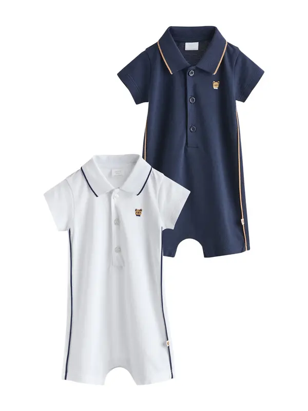 Next Next Pajac/bodi 'Smart Collar'  mornarska / bela