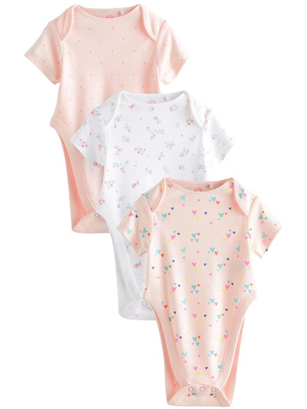 Next Next Pajac/bodi  zelena / roza / bela