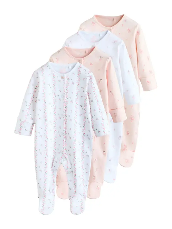Next Next Pajac/bodi  zelena / roza / rosé / bela