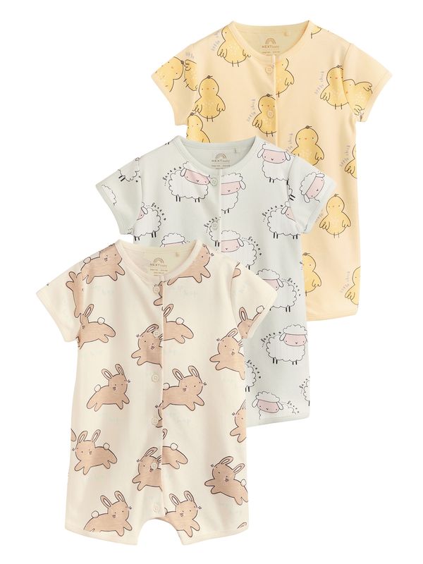 Next Next Pajac/bodi  zlato-rumena / svetlo rumena / meta / črna